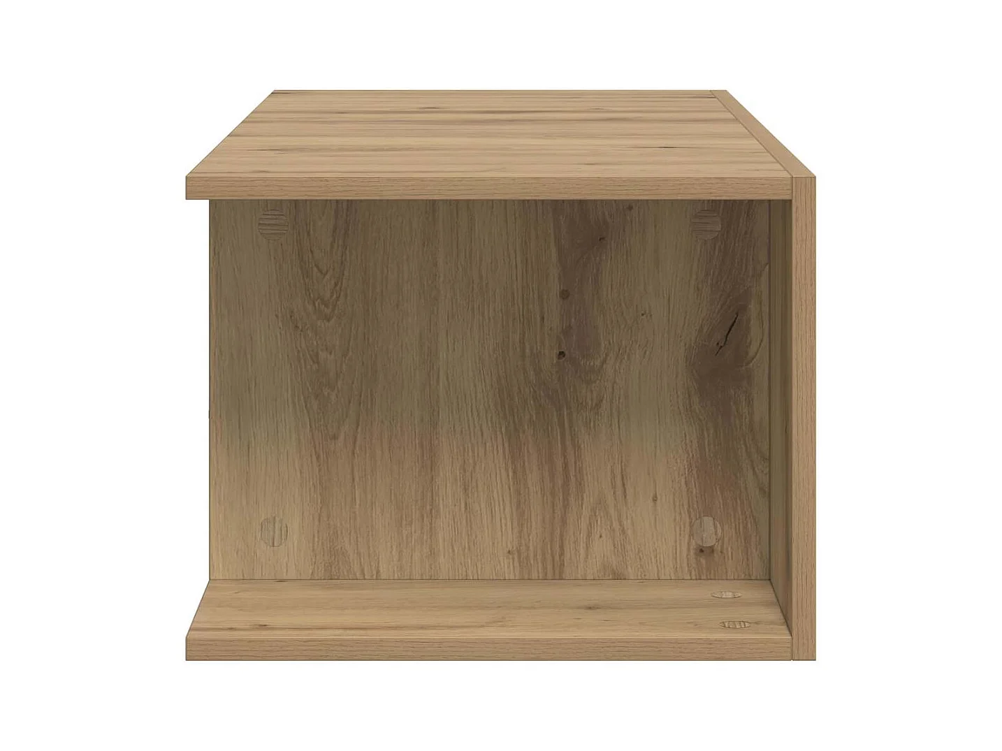 Meuble TV avec lumières LED chêne artisanal bois d'ingénierie