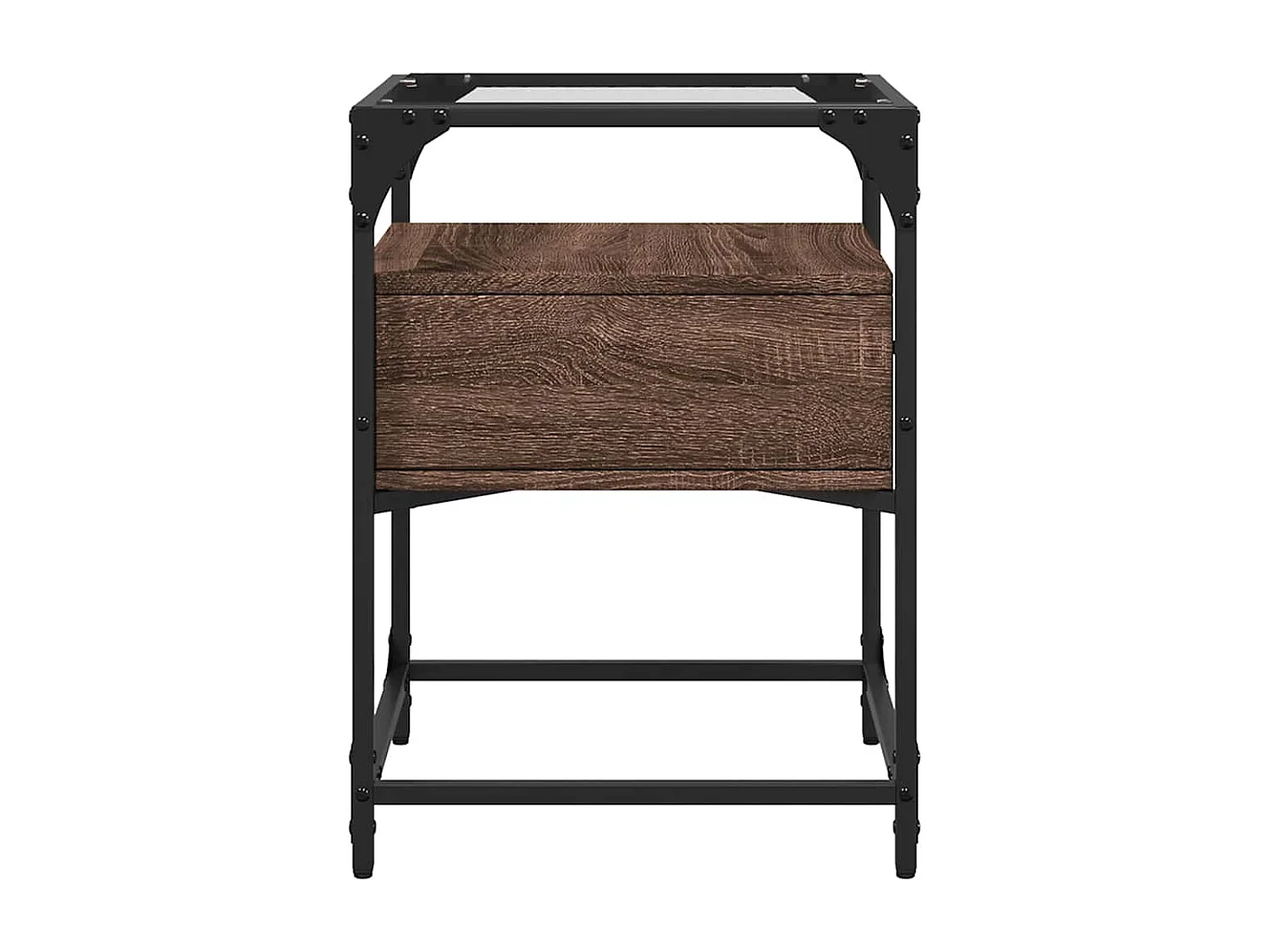 Tables de chevet 2pcs chêne marron 40x40x55cm bois d'ingénierie