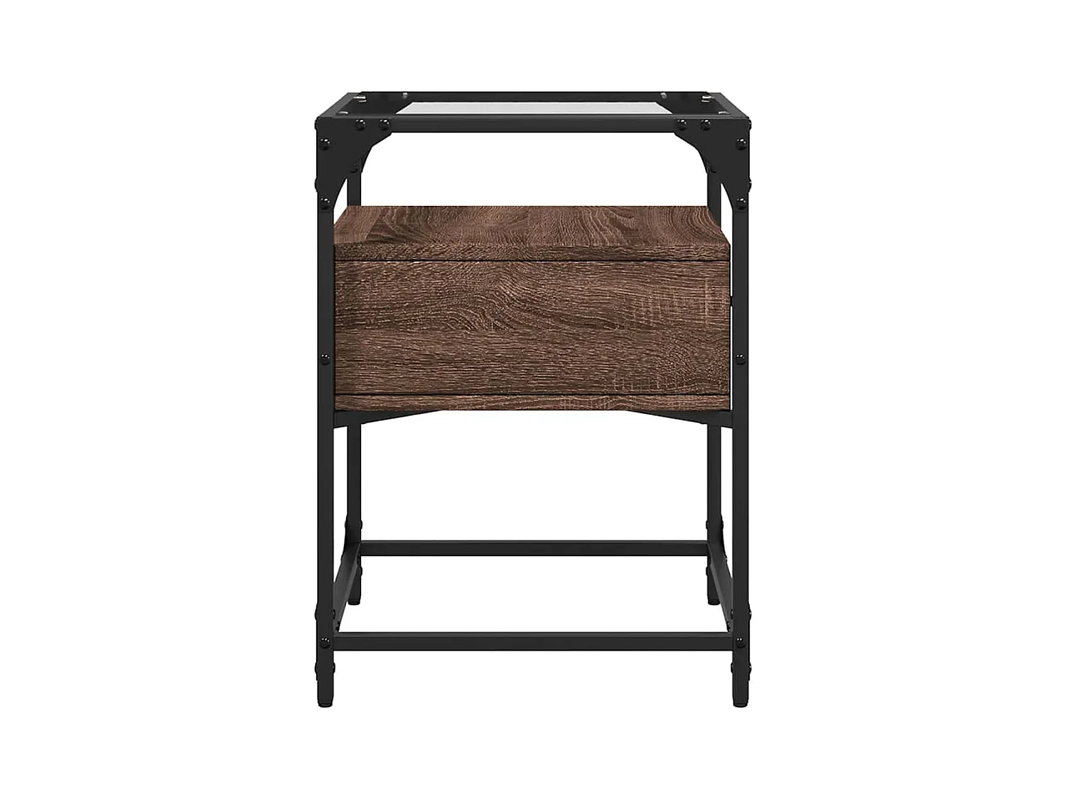 Tables de chevet 2pcs chêne marron 40x40x55cm bois d'ingénierie