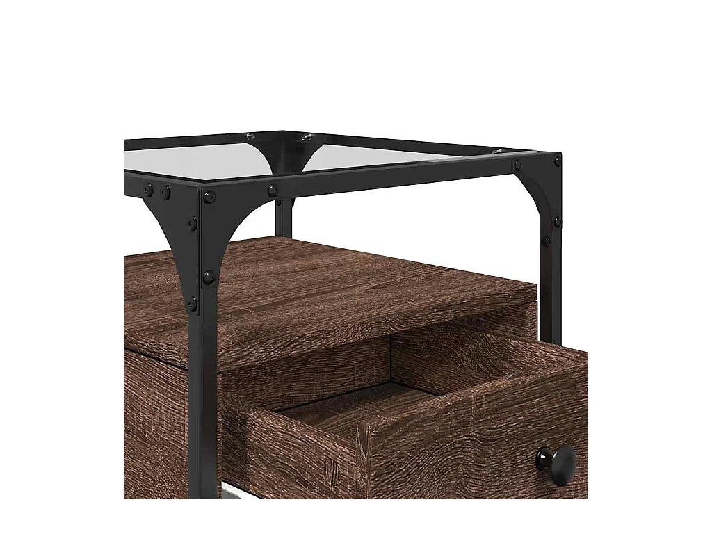 Tables de chevet 2pcs chêne marron 40x40x55cm bois d'ingénierie