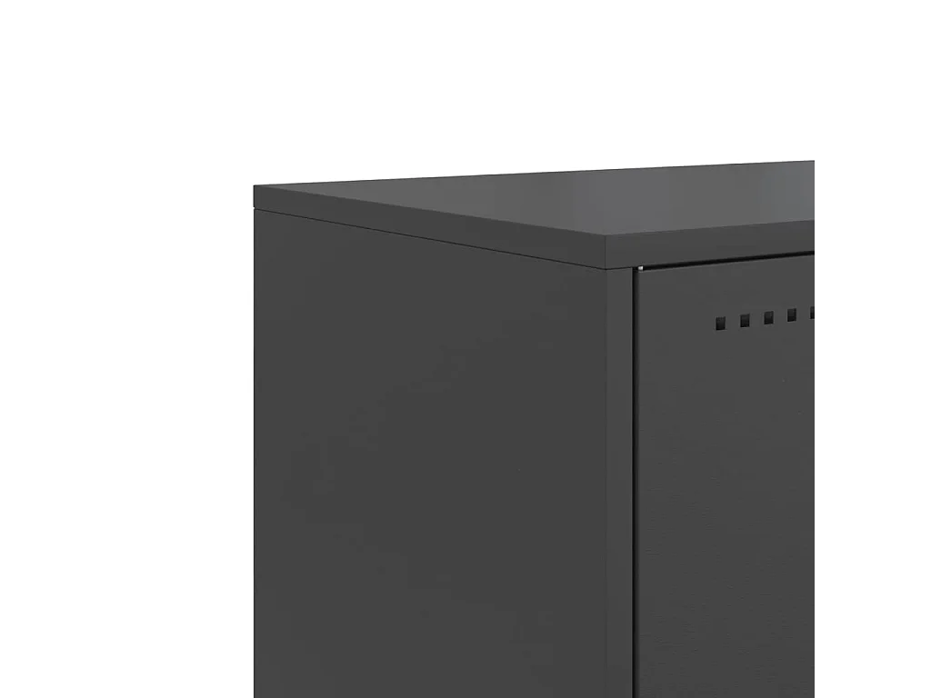 Meuble TV noir 100,5x39x43,5 cm acier