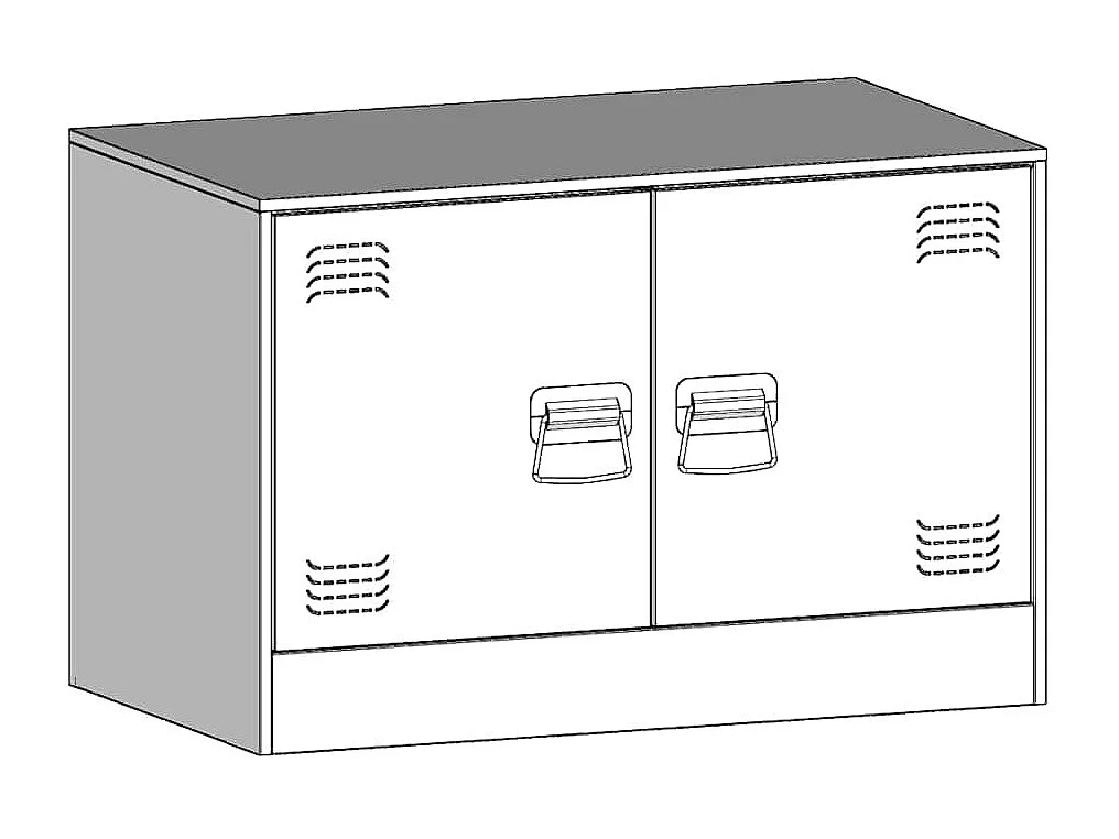 Mobile porta TV rosa 67x39x44 cm in acciaio
