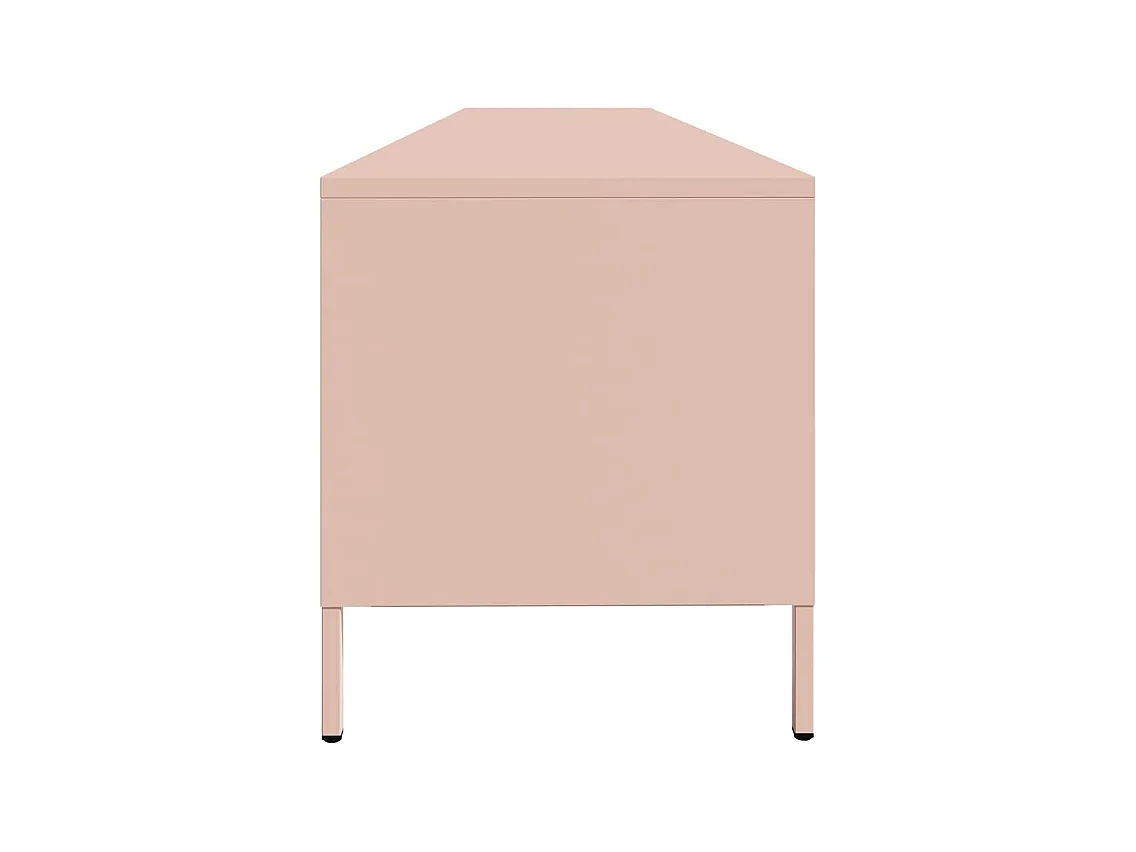 Mueble TV rosa 202x39x43,5 cm acero laminado en frío