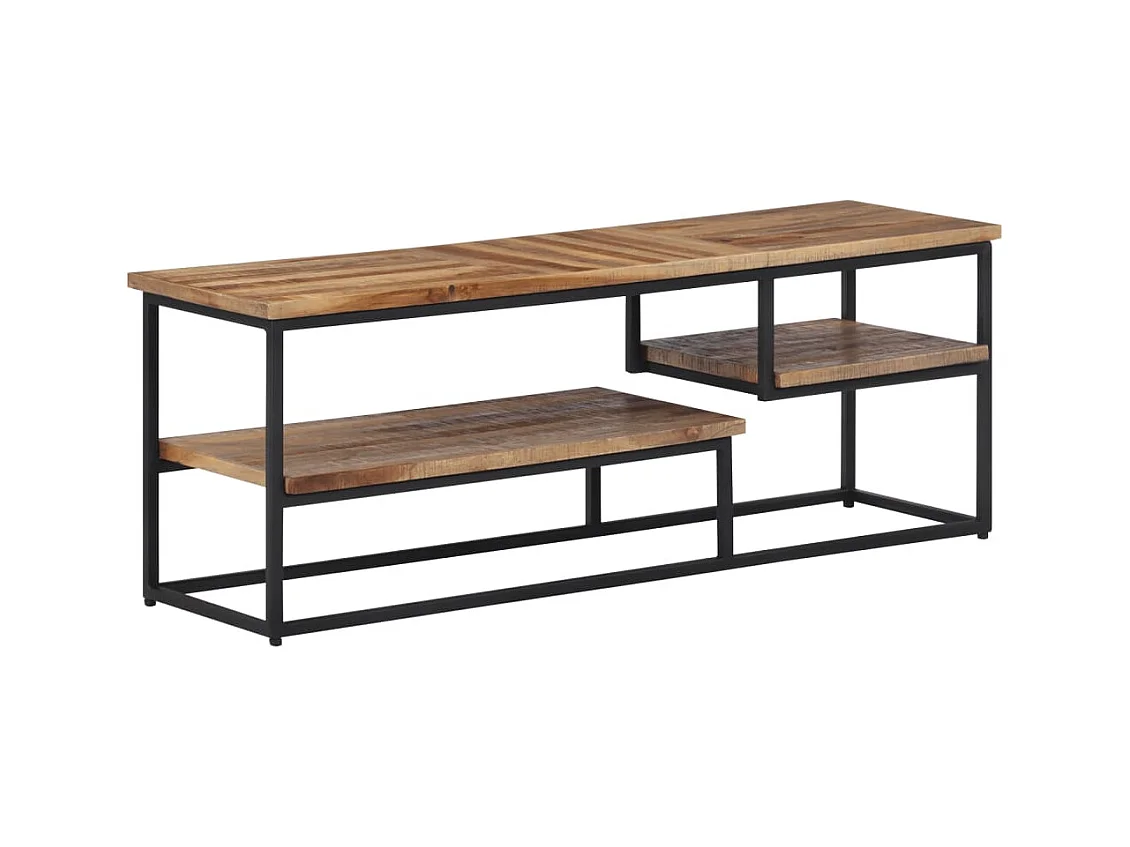 Meuble TV 110x30x39 cm teck massif récupéré