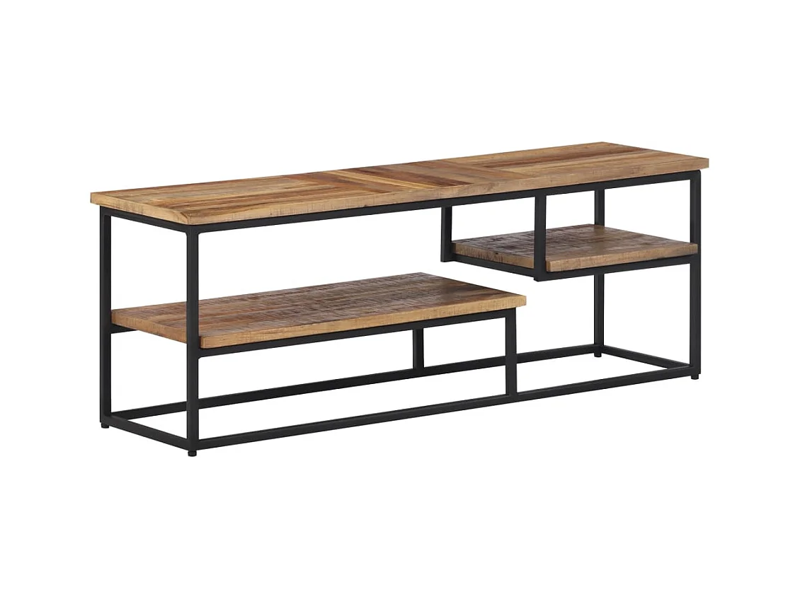 Meuble TV 110x30x39 cm teck massif récupéré