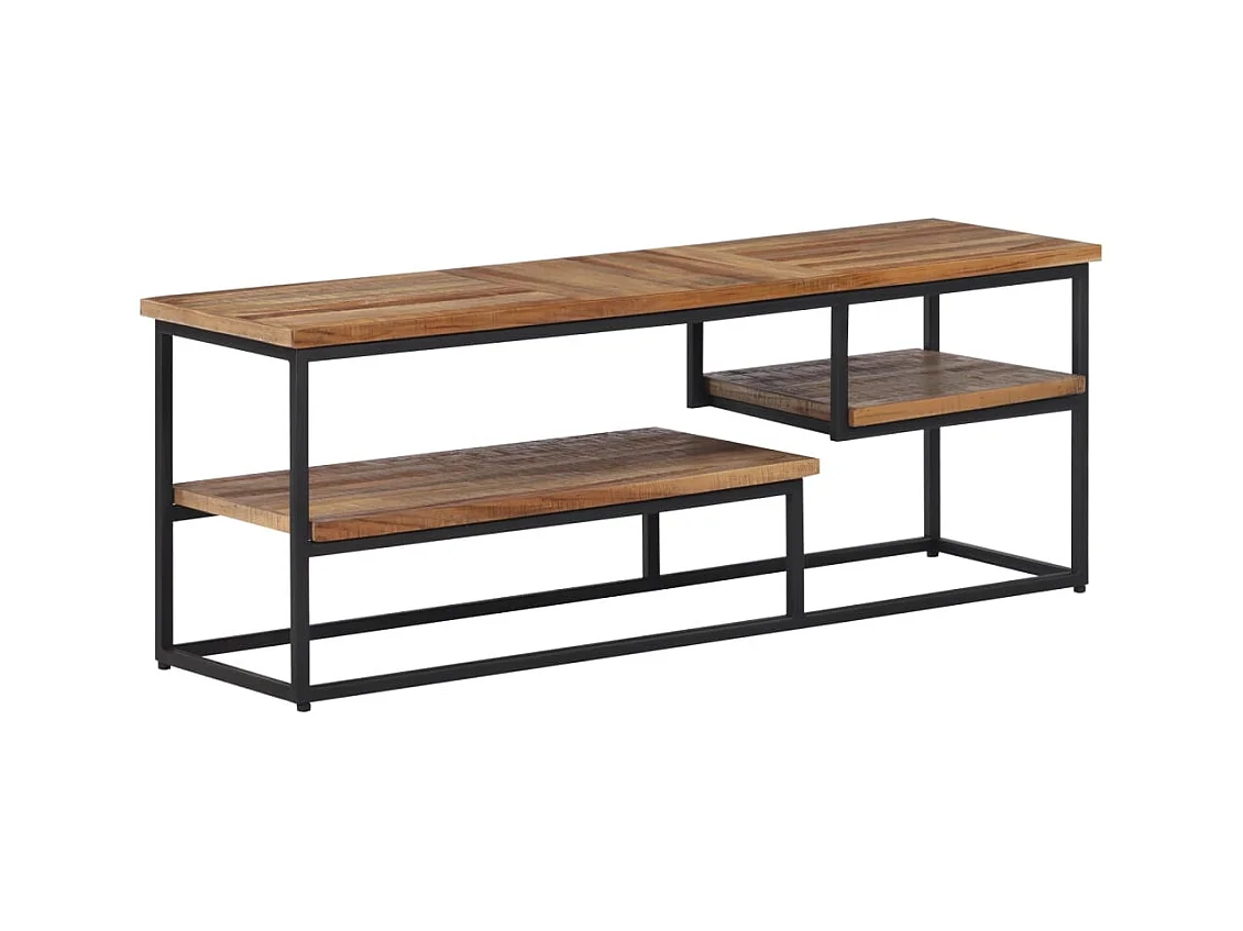 Meuble TV 110x30x39 cm teck massif récupéré