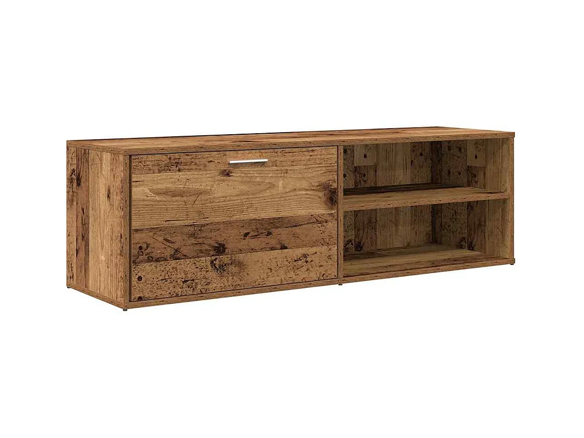 Meuble TV vieux bois 120x34x37 cm bois d'ingénierie