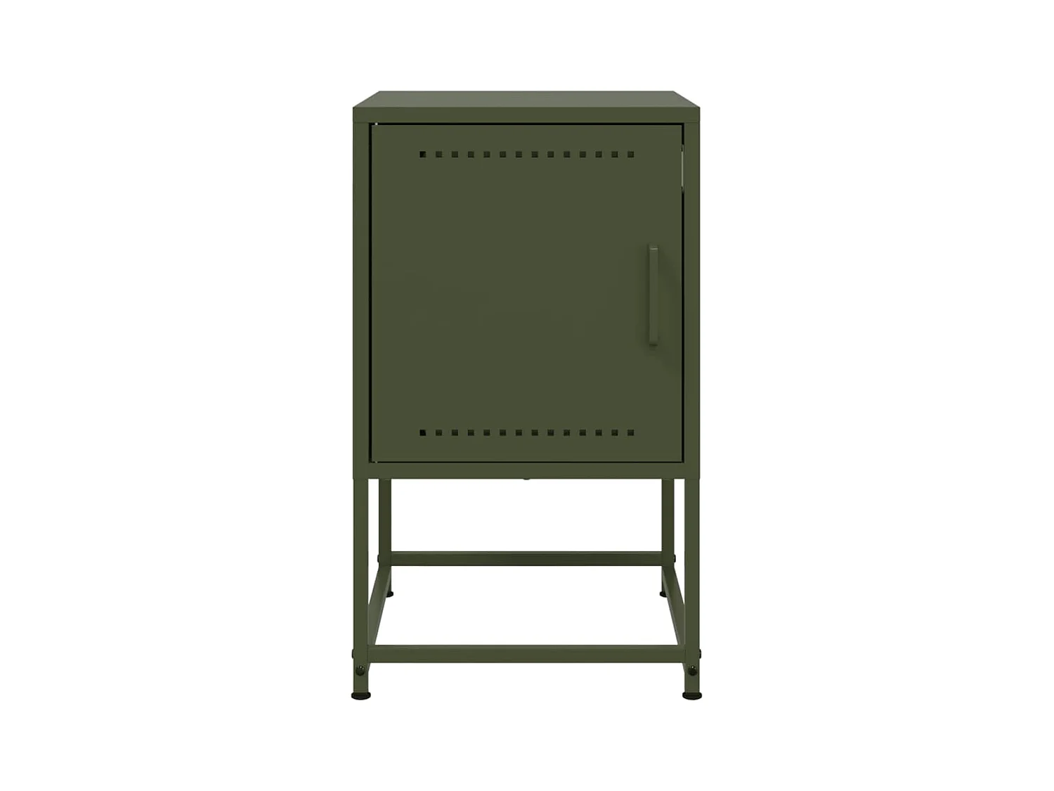 Tables de chevet 2 pcs vert olive 36x39x60,5 cm acier