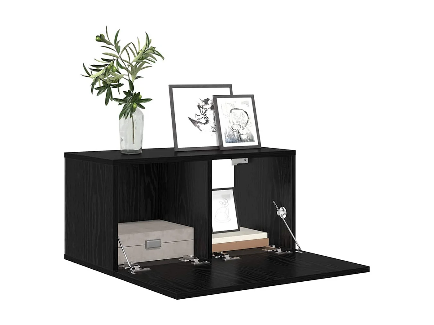 Meuble TV Noir 60 x 30 x 30 cm Bois d'ingénierie