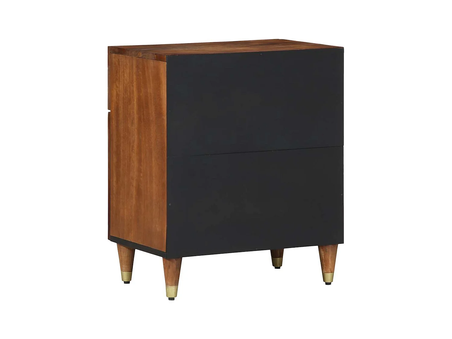 Comodino 50x33x60 cm in legno massello di mango