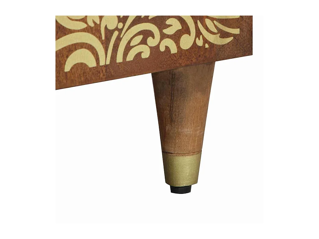 Comodino 50x33x60 cm in legno massello di mango