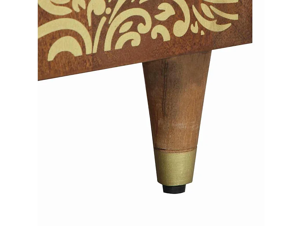 Table de chevet 50x33x60 cm en bois solide de manguier