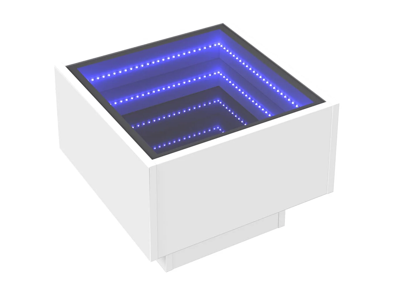 Comodino con LED bianco infinity 40x40x30 cm