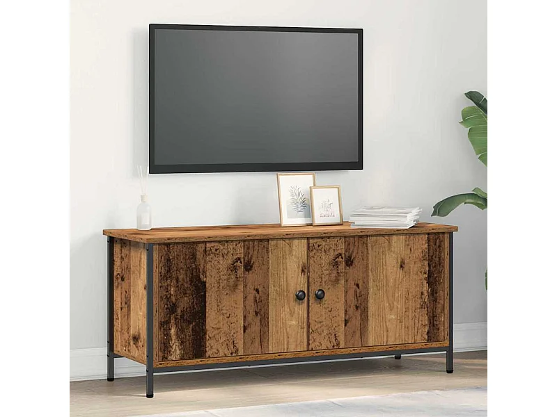Meuble TV Bois ancien 100 x 35 x 45 cm Bois d'ingénierie