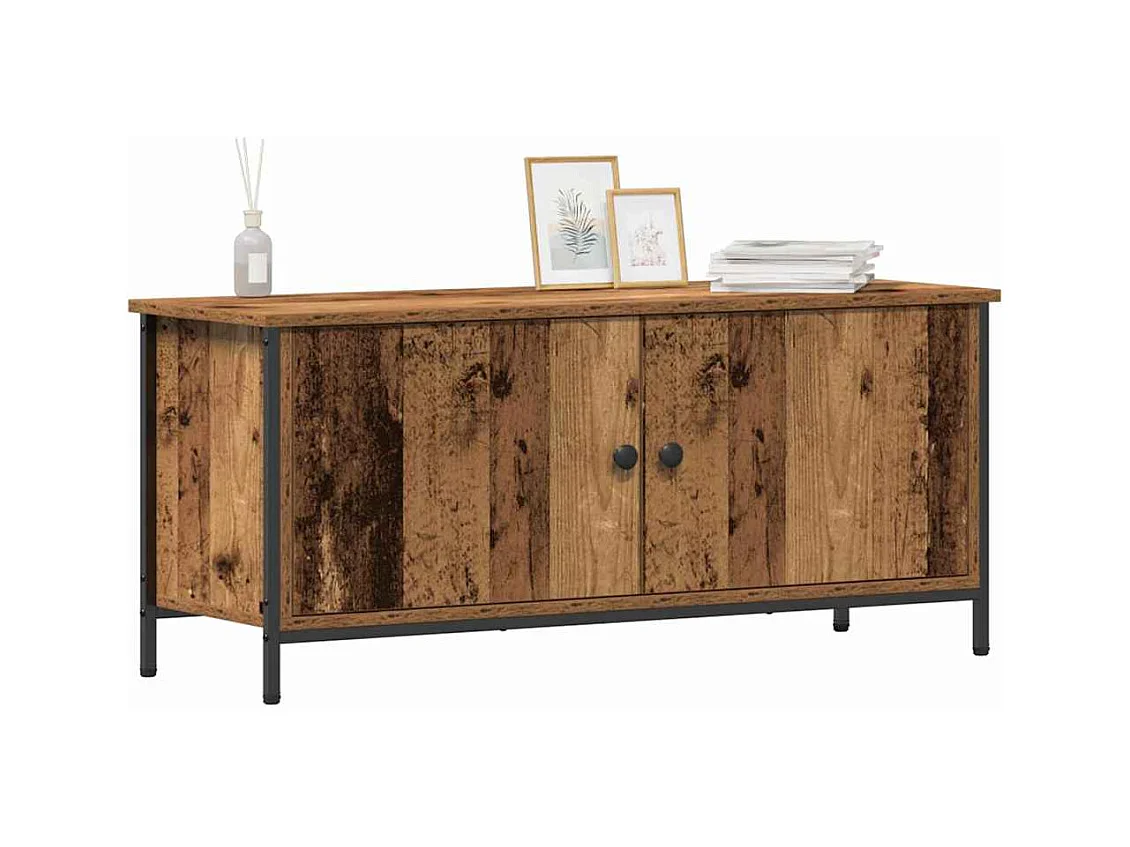 Meuble TV Bois ancien 100 x 35 x 45 cm Bois d'ingénierie