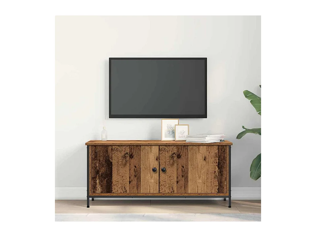Meuble TV Bois ancien 100 x 35 x 45 cm Bois d'ingénierie