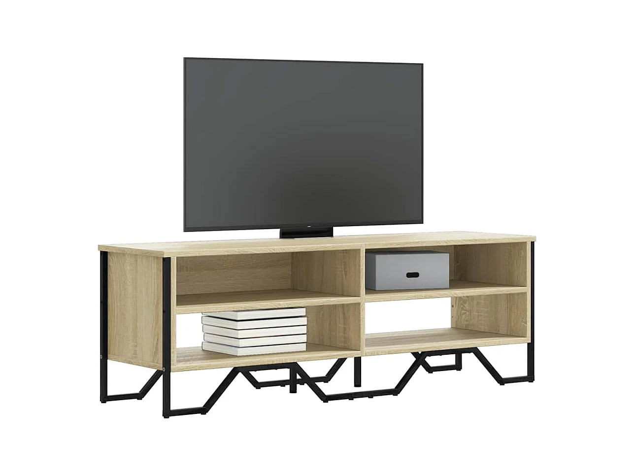 Meuble TV chêne sonoma 122x34x41 cm bois d'ingénierie