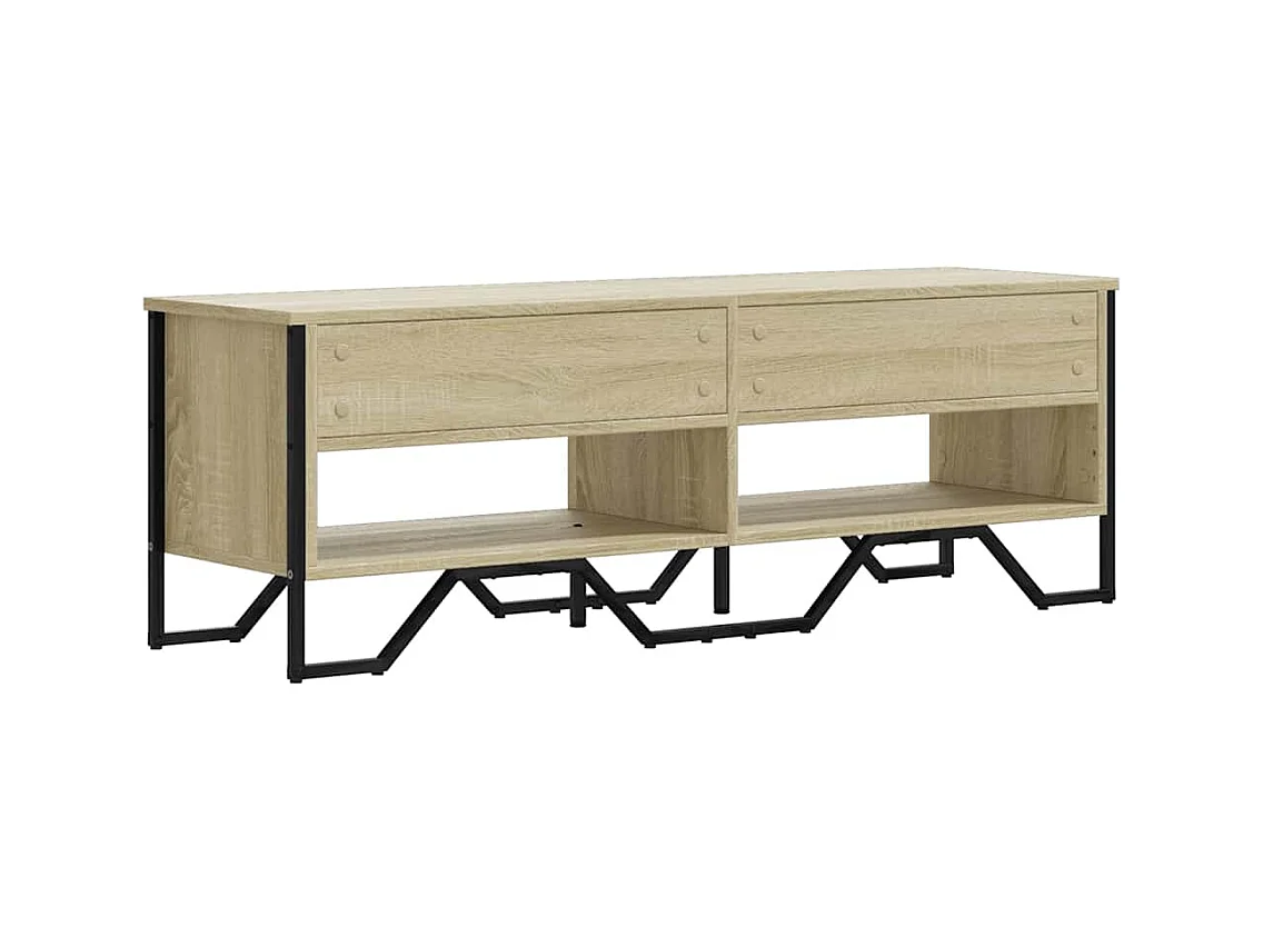 Meuble TV chêne sonoma 122x34x41 cm bois d'ingénierie