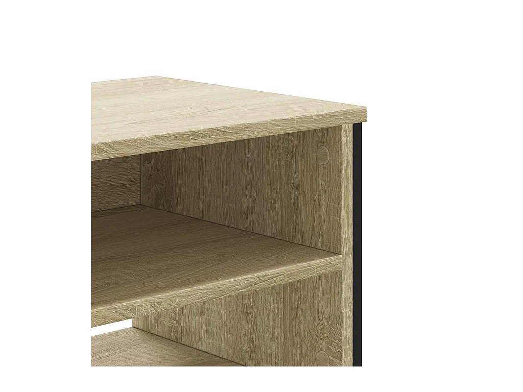 Meuble TV chêne sonoma 122x34x41 cm bois d'ingénierie