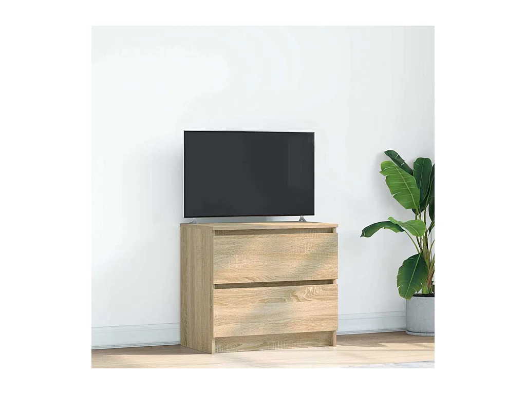 Meuble TV chêne sonoma 60x35x54 cm bois d'ingénierie