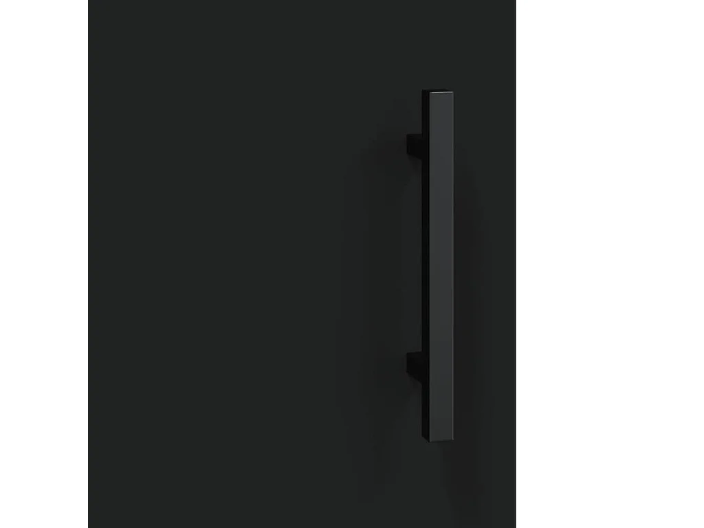 Meuble TV noir 150x30x50 cm bois d'ingénierie