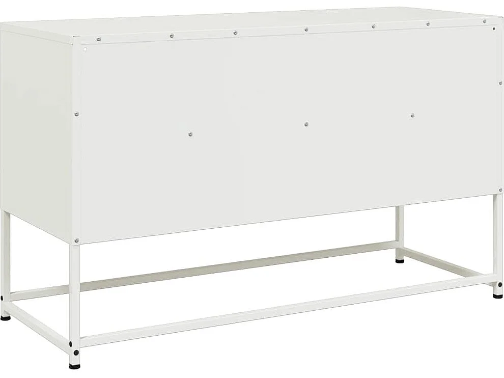 Meuble TV blanc 100,5x39x60,5 cm acier