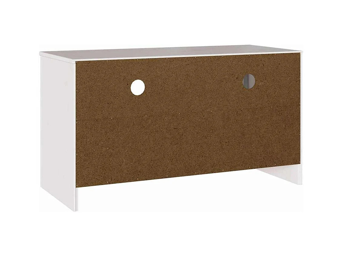 Meuble TV avec tiroir Blanc 99 x 43 x 55 cm Bois de pin massif