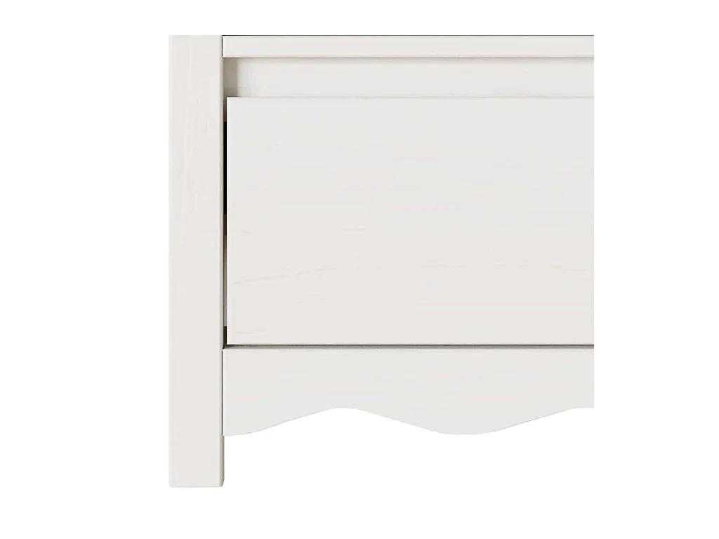 Meuble TV avec tiroir Blanc 99 x 43 x 55 cm Bois de pin massif