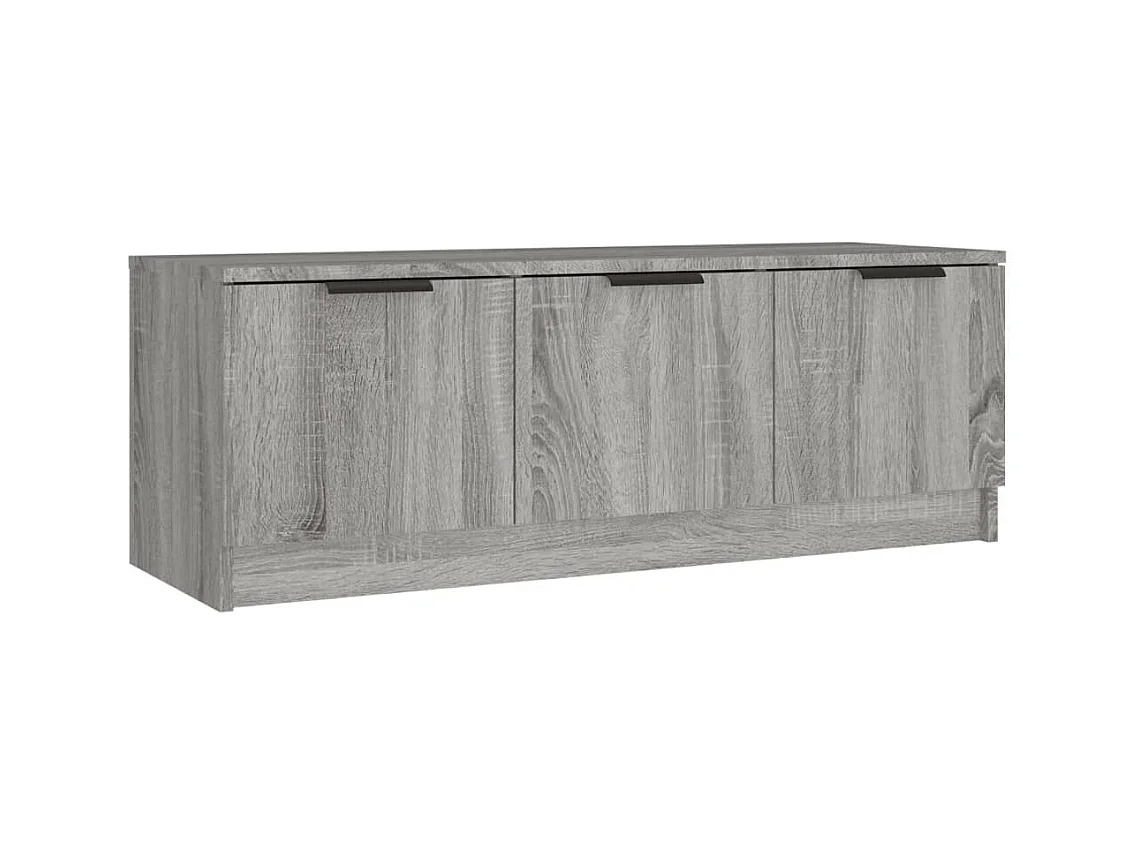 Meuble TV Sonoma gris 102x35x36,5 cm Bois d'ingénierie