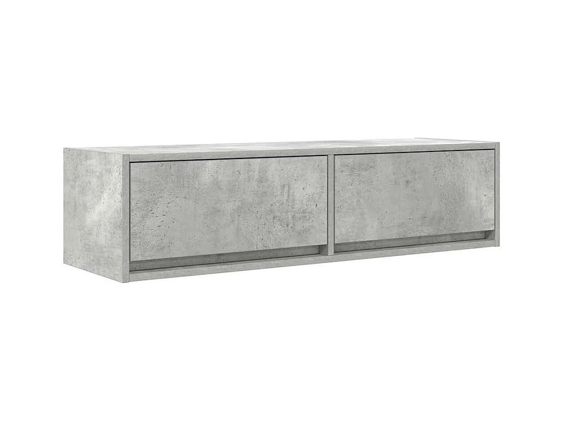 Meuble TV en béton gris 100x31x25,5 cm en bois d'ingénierie