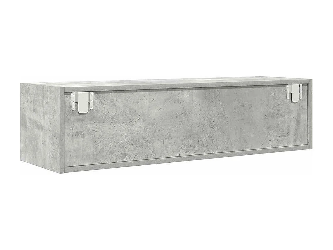 Meuble TV en béton gris 100x31x25,5 cm en bois d'ingénierie