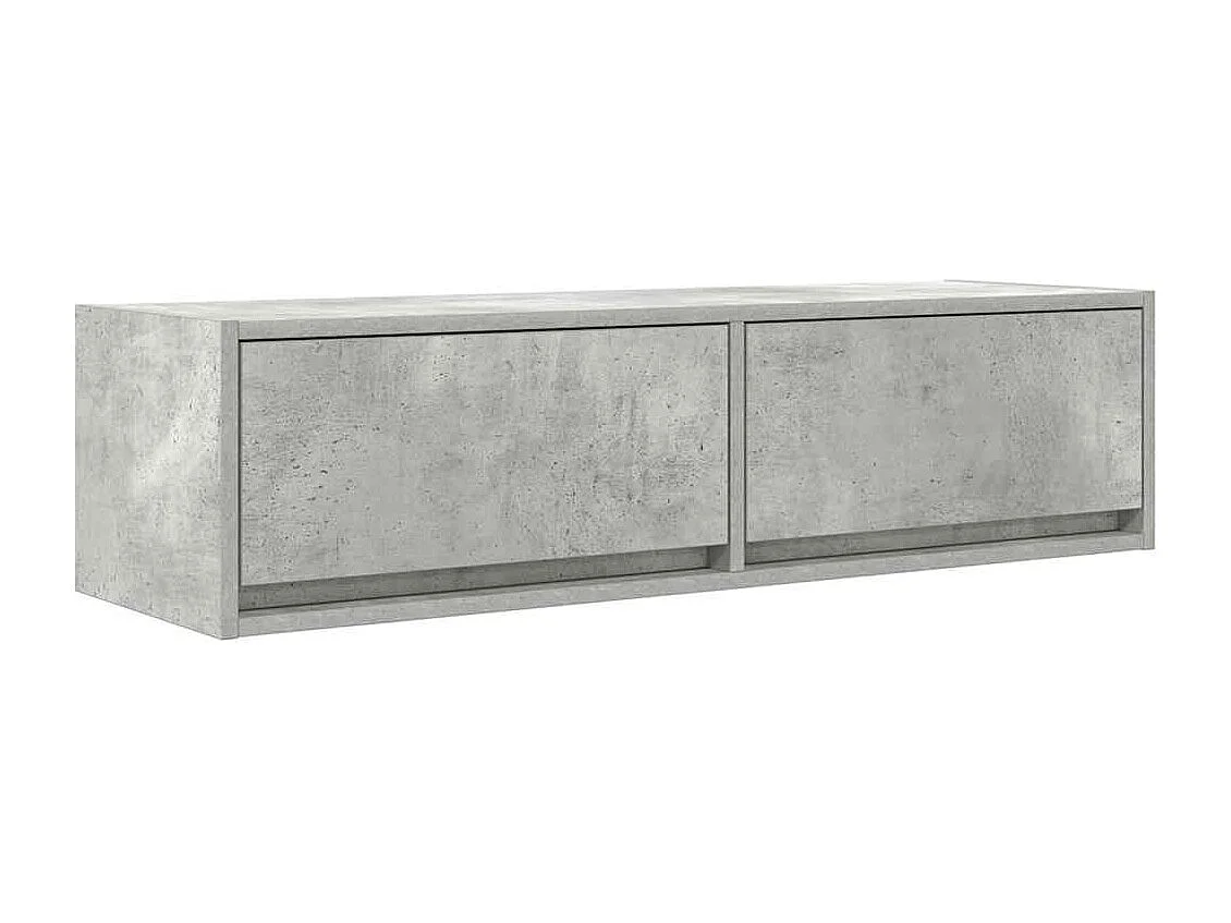 Meuble TV en béton gris 100x31x25,5 cm en bois d'ingénierie
