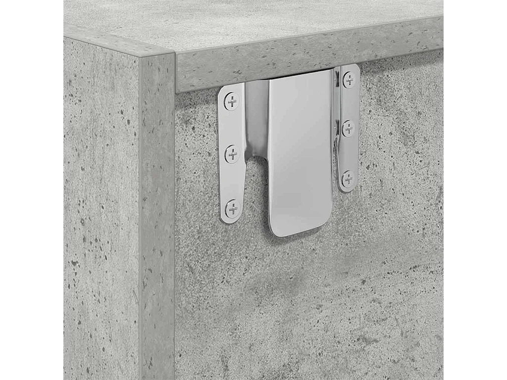 Meuble TV en béton gris 100x31x25,5 cm en bois d'ingénierie