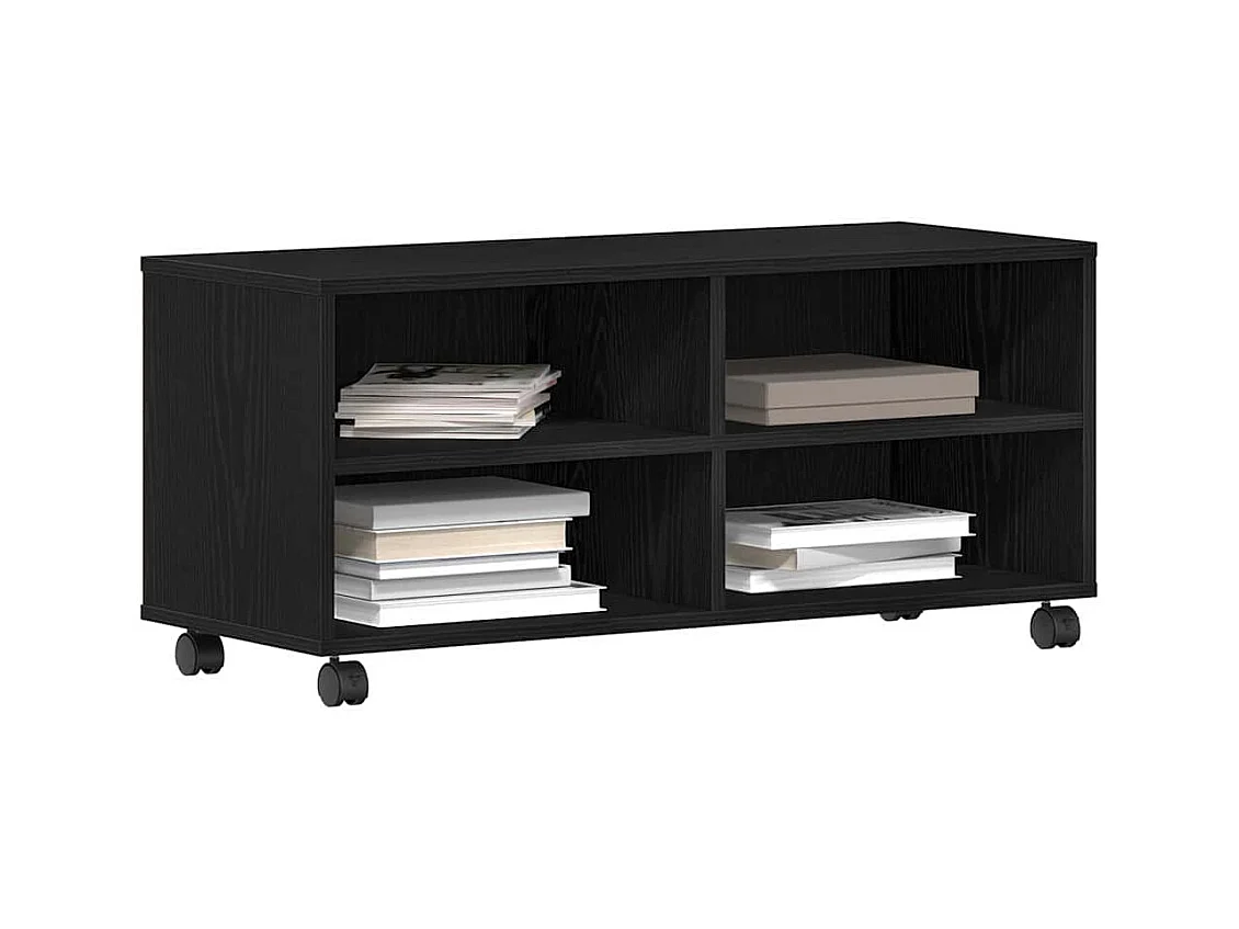 Meuble TV Noir 90 x 35 x 35 cm Bois d'ingénierie