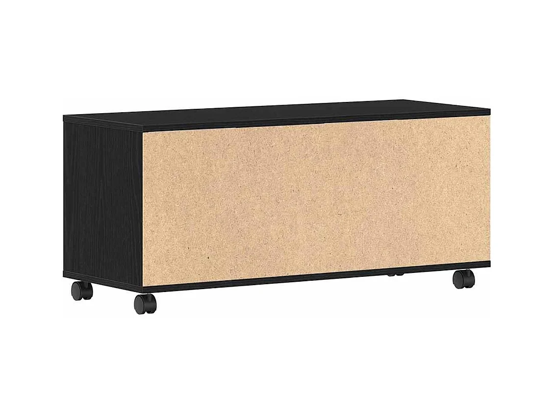 Meuble TV Noir 90 x 35 x 35 cm Bois d'ingénierie