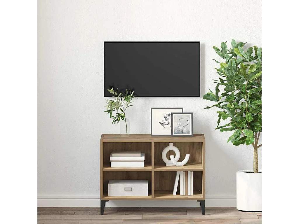 Meuble TV Marron 69.5 x 30 x 50 cm Bois d'ingénierie