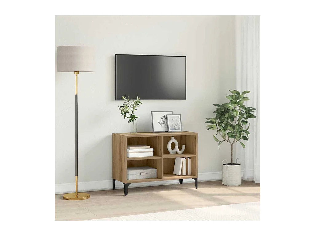 Bruine tv-kast 69,5 x 30 x 50 cm, bewerkt hout