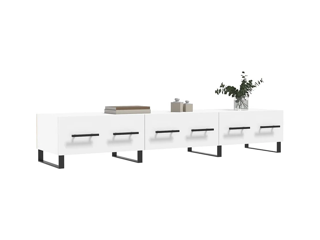 Weißer TV-Schrank 150x36x30 cm Holzwerkstoff