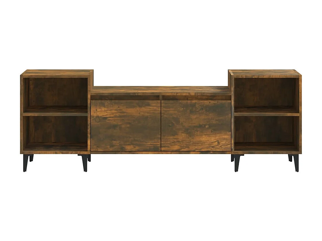 Mueble de TV de roble ahumado 160x35x55 cm Madera de ingeniería