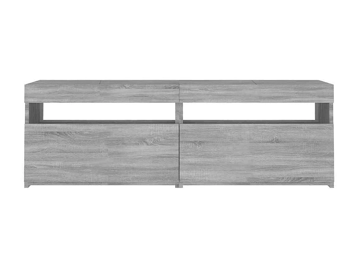 Meuble TV avec lumières LED sonoma gris 120x35x40 cm