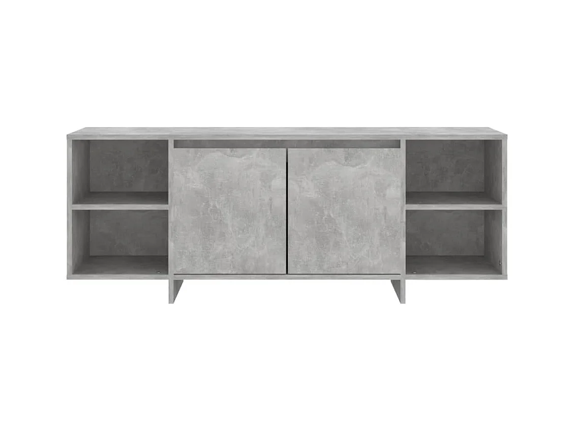 Meuble TV Gris béton 130x35x50 cm Bois d'ingénierie