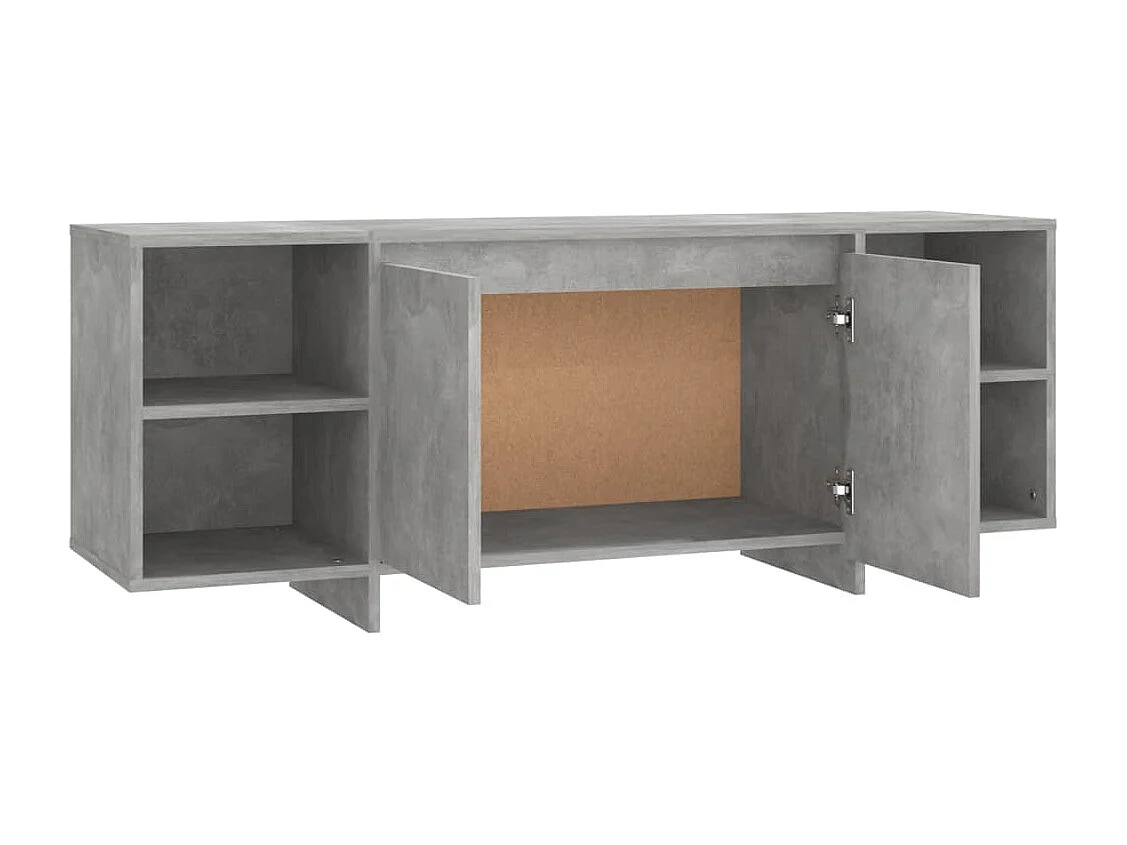 Meuble TV Gris béton 130x35x50 cm Bois d'ingénierie
