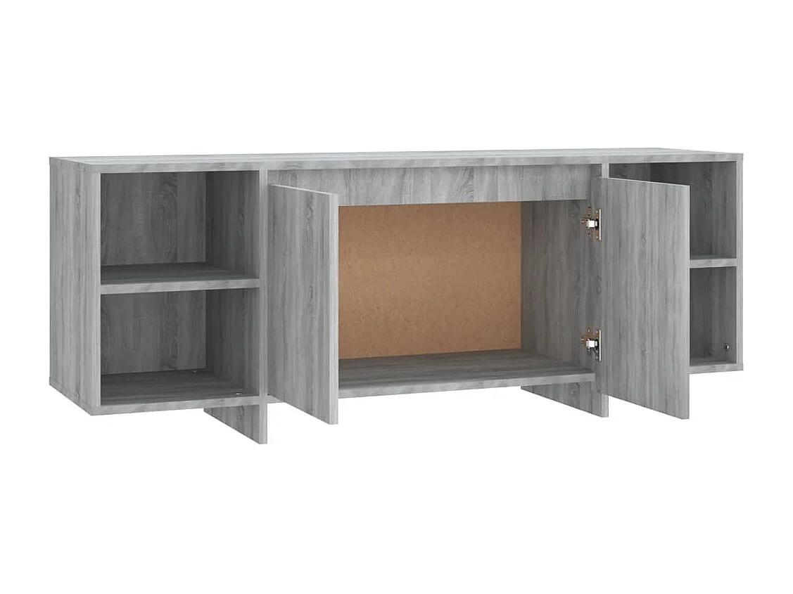 Meuble TV sonoma gris 130x35x50 cm bois d'ingénierie