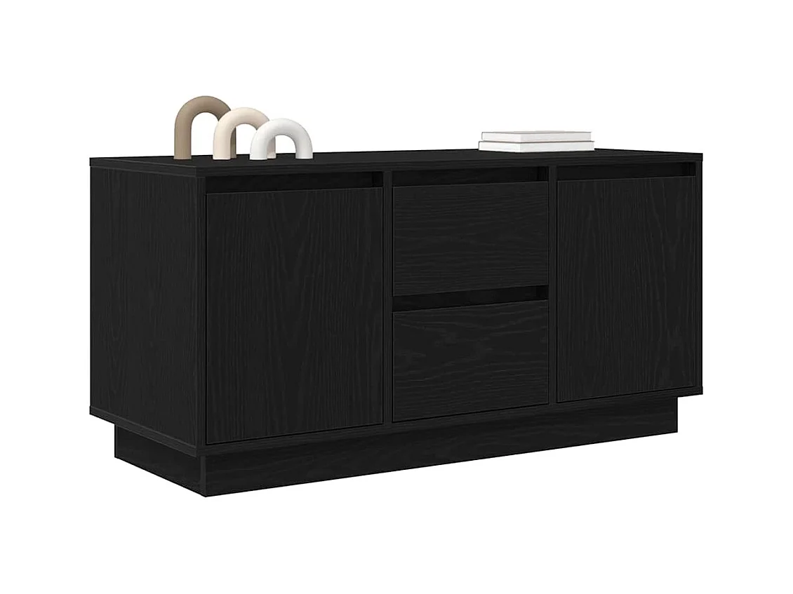 Meuble TV avec lumières LED chêne noir 100x41x50 cm