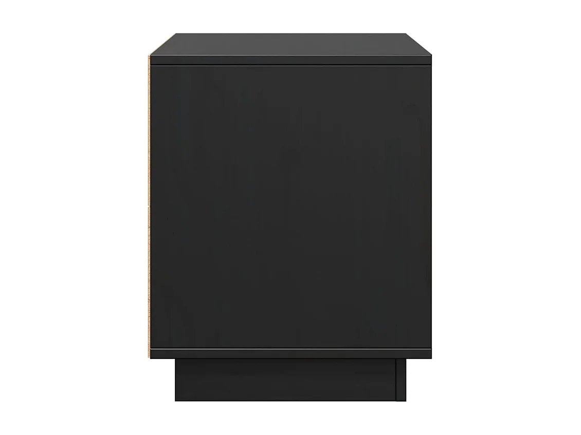 Schwarzer TV-Schrank 74x35x44 cm Massivholz Kiefer