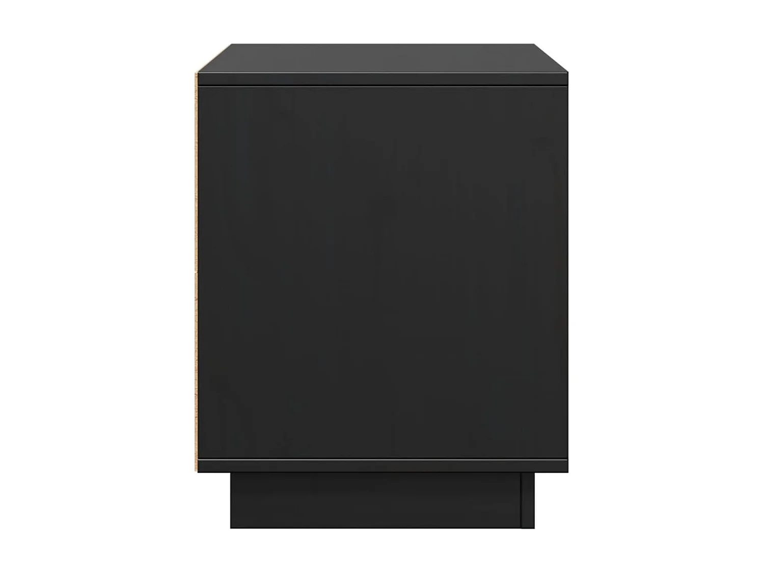 Schwarzer TV-Schrank 74x35x44 cm Massivholz Kiefer