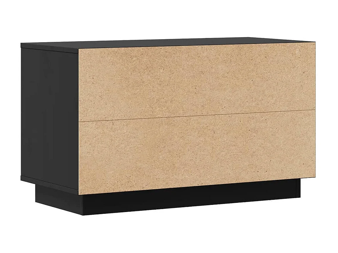 Schwarzer TV-Schrank 74x35x44 cm Massivholz Kiefer