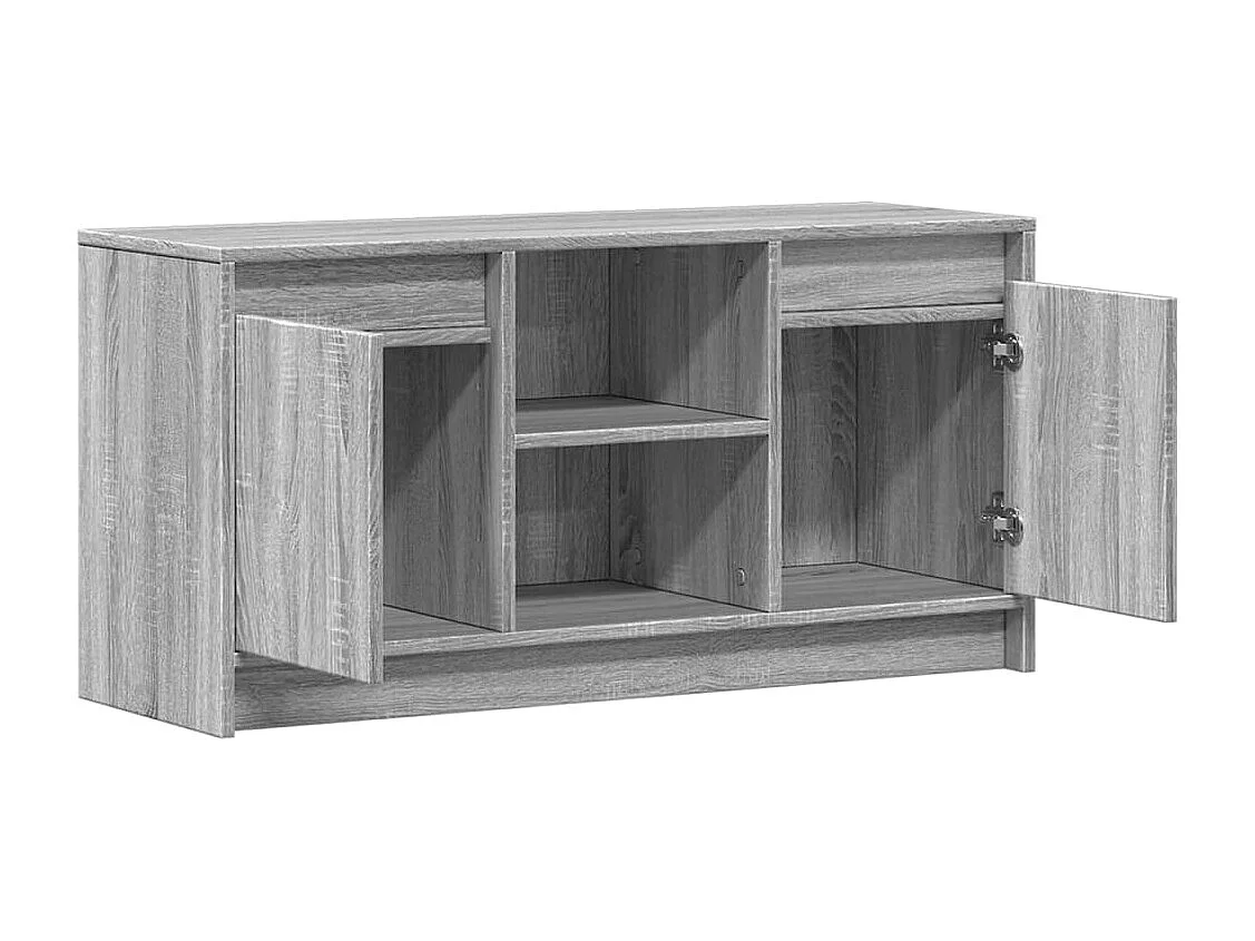 Meuble TV avec LED sonoma gris 100x34x50 cm bois d'ingénierie