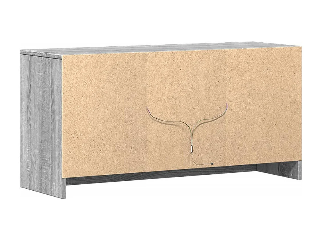 Meuble TV avec LED sonoma gris 100x34x50 cm bois d'ingénierie