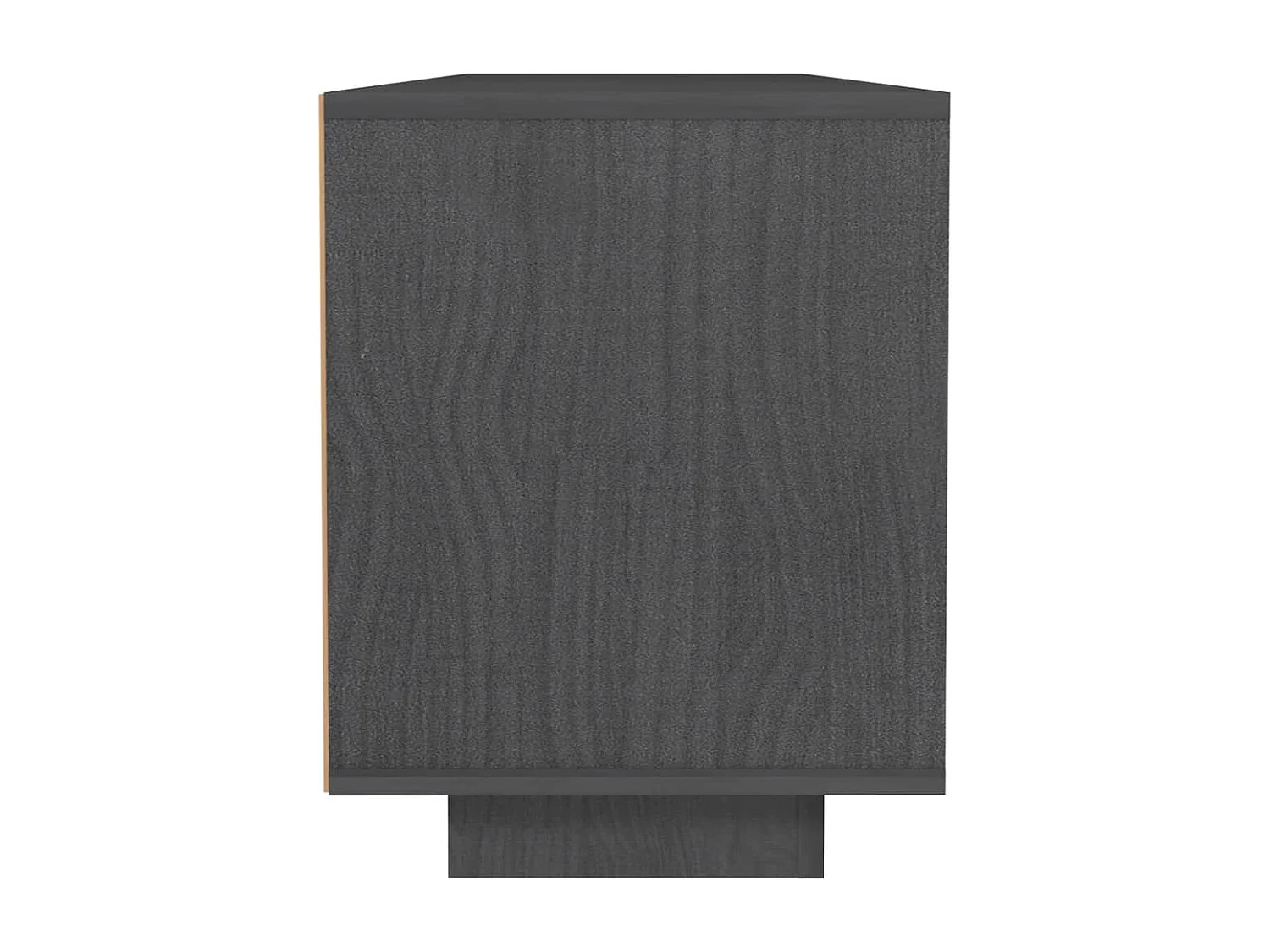 Mobile TV grigio 110x30x40 cm Legno massello di pino